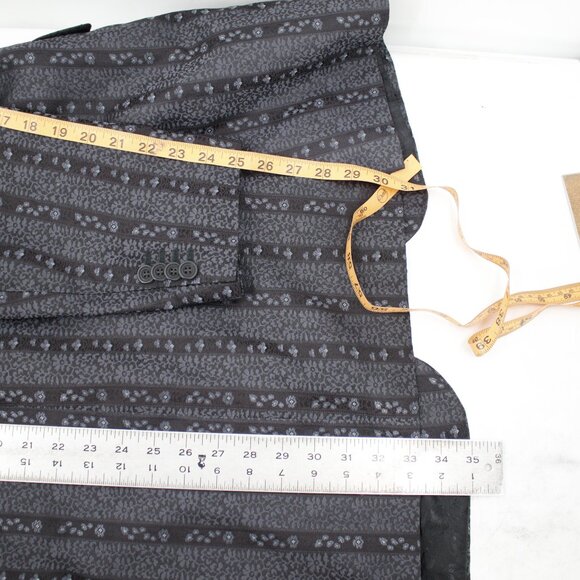 Favourbrook Sport coat Men's 46 Two Button Single Breasted Floral Silk striped - Picture 7 of 16